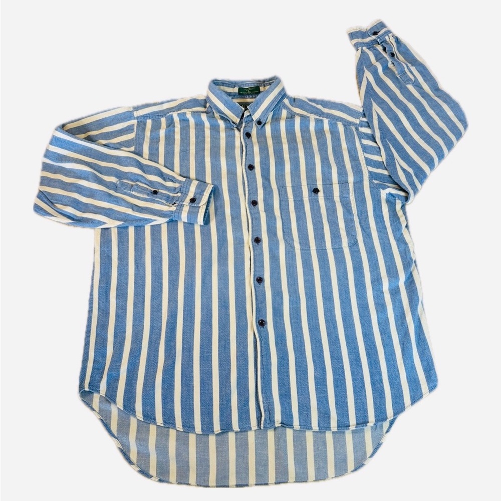 Vintage Levi’s Sutter Creek Striped Button Up Shirt Mens L Soft Cotton